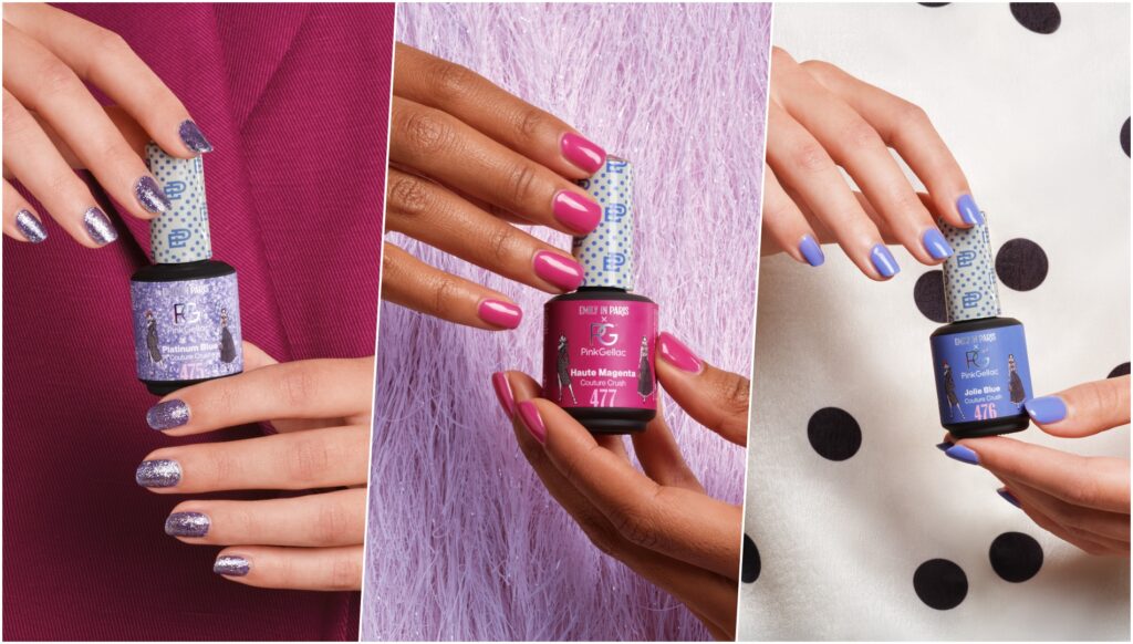 Emily in Paris x Pink Gellac : découvrez la collection de vernis à ongles clin d'oeil à la série !