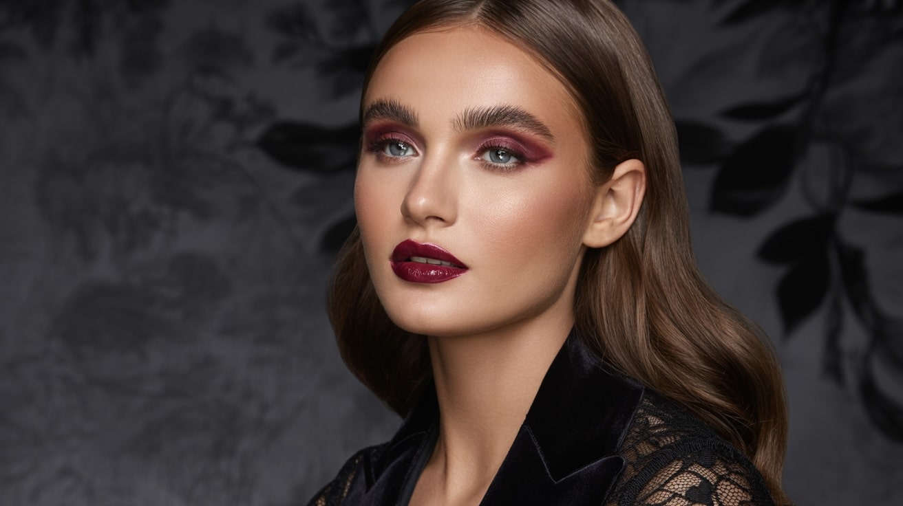 Vamp Romantic: The Dark, Glam Beauty Trend Set to Replace the Clean Girl Look
