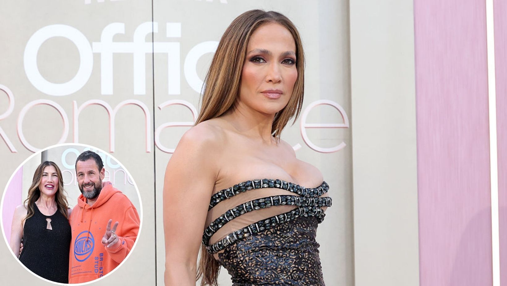Jennifer Lopez et Adam Sandler en vedette à la première de Office Romance